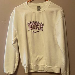 Purple flame Nike sweater